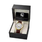 Swan & Edgar Hand Assembled Roman Automatic gold white Watch - Free Delivery & 5 Year Warranty