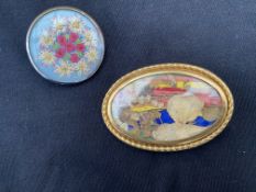 Wild flower and hand embroidered brooches