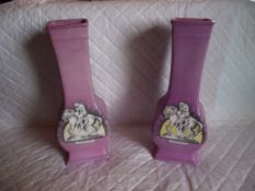 2 X Shelley Vases - Lady Godiva Decorated - 7