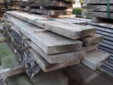 7x Hardwood Seasoned Sawn English Oak Timber Boards / Slabs