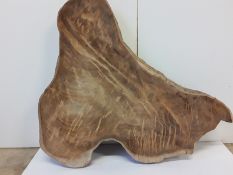 Hardwood Kiln Dried Sawn Burmese Teak Log Slice / Crosscut