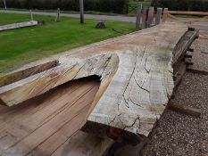 1x Hardwood Air Dried Sawn English Chestnut Waney Edge/ Live Edge Slab/ Table Top