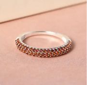 New! Mozambique Garnet Ring in Sterling Silver