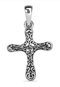 New! Royal Bali Collection - Sterling Silver Cross Pendant