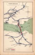 Forth Bridge Dunfermine Inverkeithing Scotland Antique Railway Diagram-129.