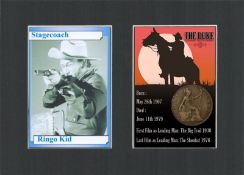 John Wayne Cowboy Stagecoach Movie Mounted Card & Coin Gift Set.