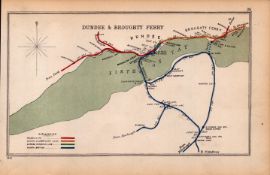Dundee & Broughty Ferry Scotland Antique Railway Diagram-26.