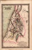 Judea or Palestine Antique Detailed Biblical William IV Map.