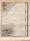 Margate, Ramsgate, Felixstowe Sandwich John Cary's Antique George III 1794 Map.