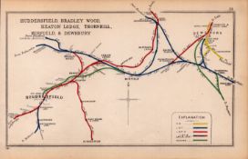 Huddersfield Mirfield & Dewsbury Yorkshire Antique Railway Diagram-36.