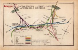 Clapham Junction Lavender Hill Battersea London Antique Railway Diagram-17.