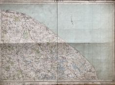 Cromer Cloth Backed Antique 1921 Engineering Working Map.
