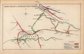 Ibrox Paisley Rothesay Dock Scotland Antique Railway Diagram-57.