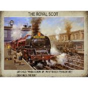 The Royal Scot Kids Trainspotting Nostalgic Iconic Steam Train Metal Wall Art
