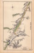 Fort Agustus Spean Bridge Fort William Scotland Antique Railway Diagram-150