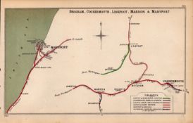 Cumbria Cockermouth Maryport Antique Railway Diagram-95.