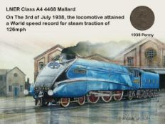 The Mallard Steam Engine 1938 World Speed Record Metal Coin Set 3