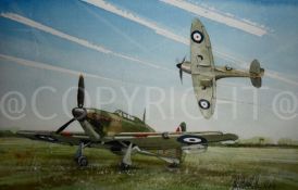 The Pride Of The Raf The Hurricane & Spitfire WW2 RAF Metal Wall Art