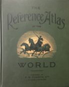 The Reference of The World 128 Coloured Maps Antique George V Atlas.
