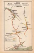 Barry Bridgend Pontypridd Trehafod Wales Antique Railway Diagram-127.