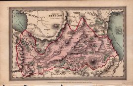 The Tribe Of Zebulon Antique Detailed Biblical William IV Map.