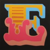 Ben Eine (b.1970) Number # 19 'E', Circus Shutter Font -Signed Limited Edition Screen Print, 2014