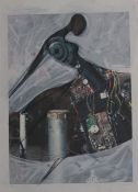 Adeola Balogun (Nigerian b.1966) Gyration, One off/UNIQUE, Mixed media on cardboard, 2020
