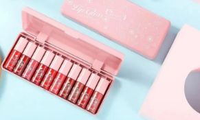 10 PCS LONG LASTING LIP GLOSS SET PLUMPING LIP STICK - TINTED MOISTURISER LIP GLOSS