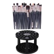20 pcs Multi functional Make-up brush set & storage rack Black