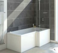 Brand New Bathstore Lena Right Hand Shower Bath - 1700 x 850mm RRP £480 **No Vat**