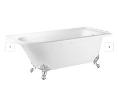 Brand New Bathstore Stanton Shower Bath With Silver Feet - Right Hand RRP £845 **No Vat**