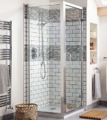 Brand New Boxed Bathstore Atlas Hinged Shower Door - 800mm (8mm Glass) RRP £170 **No Vat**