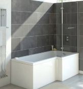 Brand New Bathstore Lena Right Hand Shower Bath - 1700 x 850mm RRP £480 **No Vat**