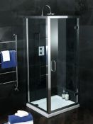 Brand New Boxed Bathstore Atlas Hinged Shower Door - 900mm (8mm Glass) RRP £180 **No Vat**