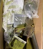 Large box miscellaneous taps - valves - shower arms - shower wastes - thermostats etc RRP £300+