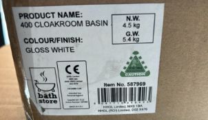 Brand New Boxed Bathstore Falcon 400mm Cloakroom Basin RRP £95 **No Vat**