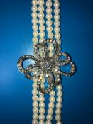 Starlet Jewellery diamante and faux pearl bracelet