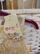 Gold childs prom dress age approx 6 to 10