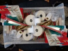 Till rolls, hole punches, post sponges, mini folding clocks plus more in mixed box