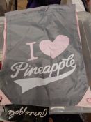 Pink and grey shoe bag
