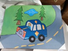 Selection of 12 canvas prints, various designs