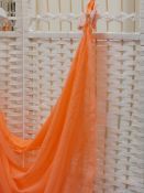 Peach and White Ballroom Dress Size Approx 12