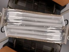 Silver Candles. Box of 12 Long Candles