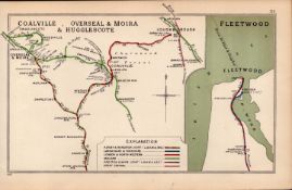 Coalville Loughborough Moira Leics Antique Railway Diagram-115.