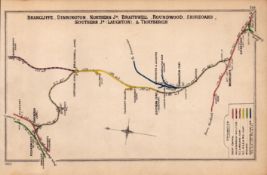 Brancliffe Dinnington Shireoaks Notts Antique Railway Diagram-156.
