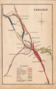 Carlisle Citadel Station Antique Railway Junction Diagram-1.