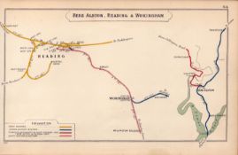 Tilehurst Reading Wokingham Berkshire Antique Railway Diagram-64.