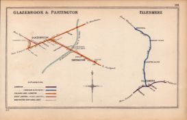Glazebrook, Cadishead, Partington Manchester Antique Railway Diagram-138.