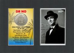James Bond Dr No 60th Anniversary Mount & Half Crown Coin Gift Set.