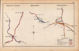 Builth Road, Brecon, Sleaford Antique Railway Junction Diagram-85.